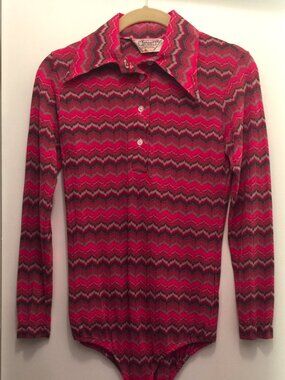 Funky Vintage Patterned Bodysuit